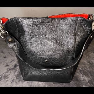 Black with red inside purse